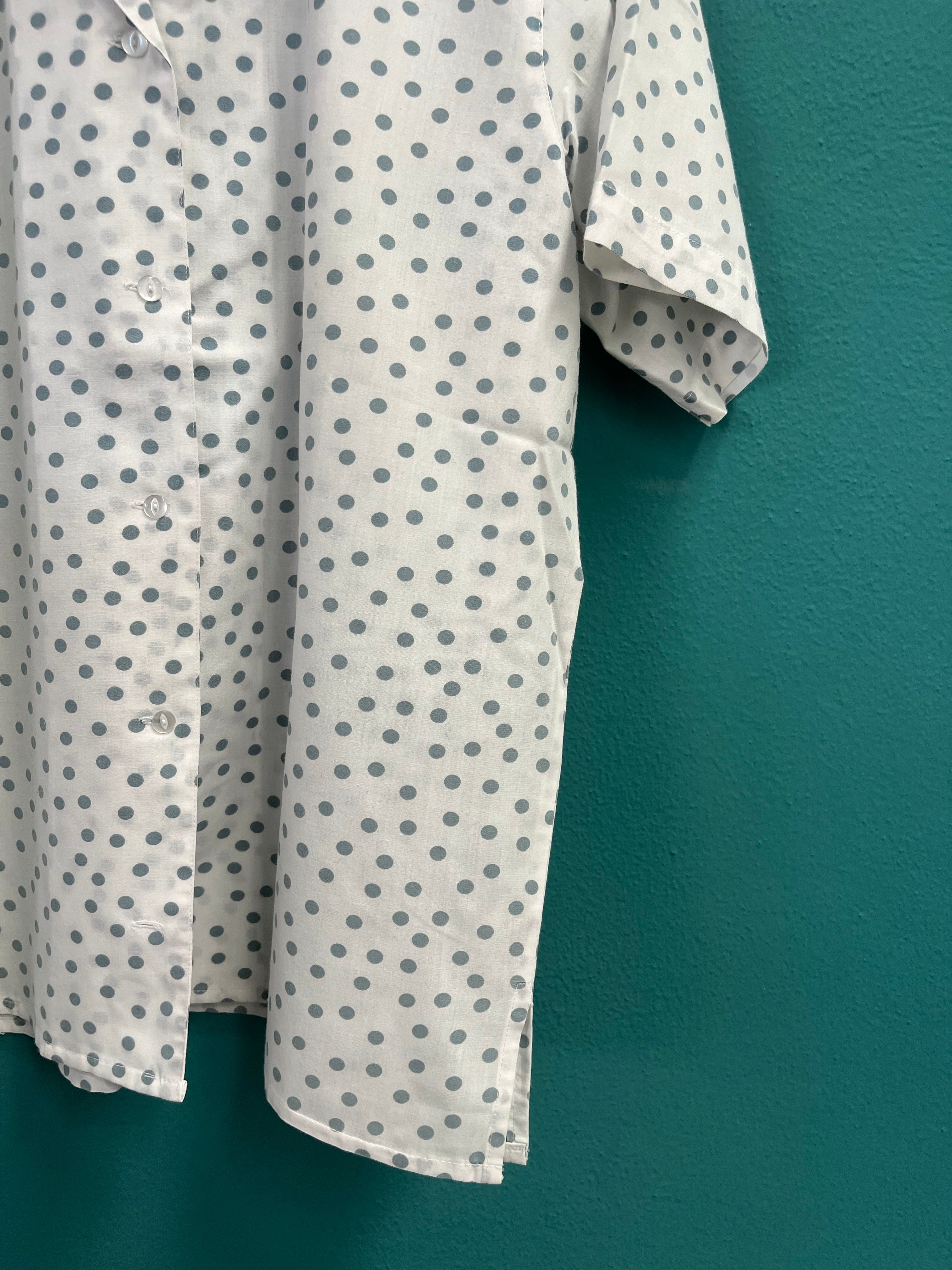 Camicia di cotone a pois