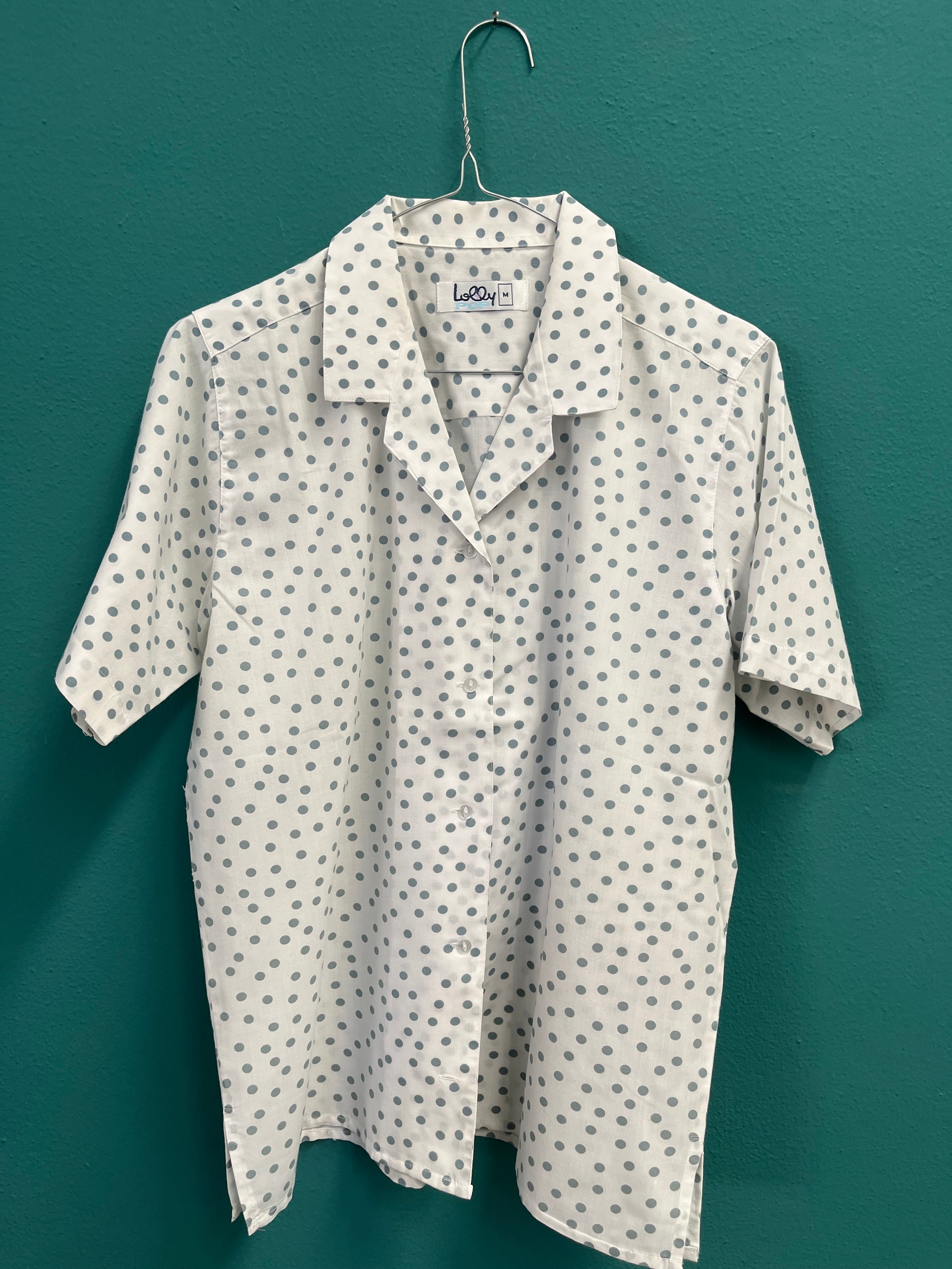 Camicia di cotone a pois