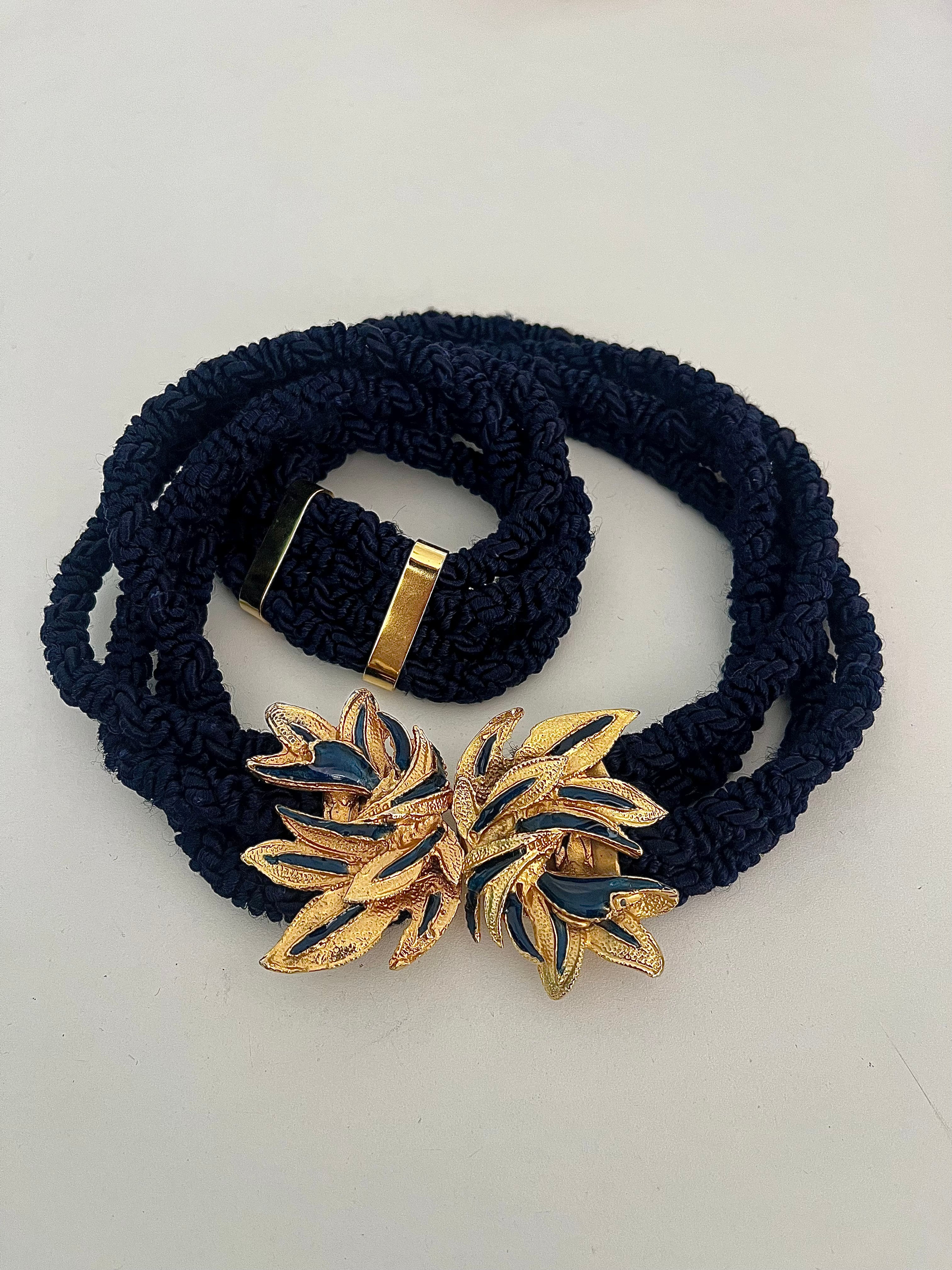 Cintura elastico con fibbia smaltata