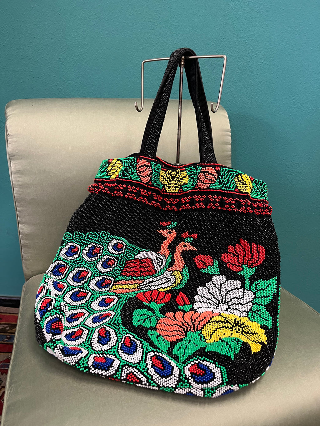 Shopping bag in perline