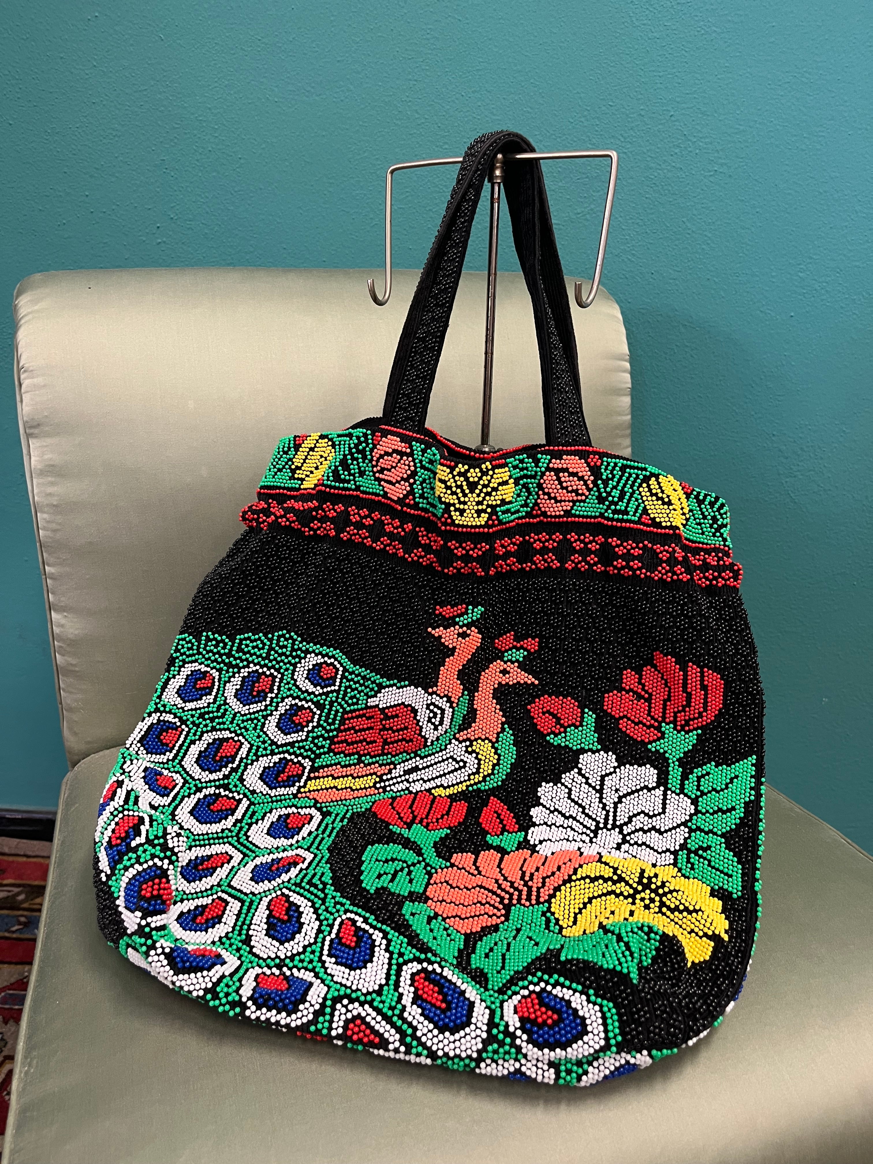 Shopping bag in perline