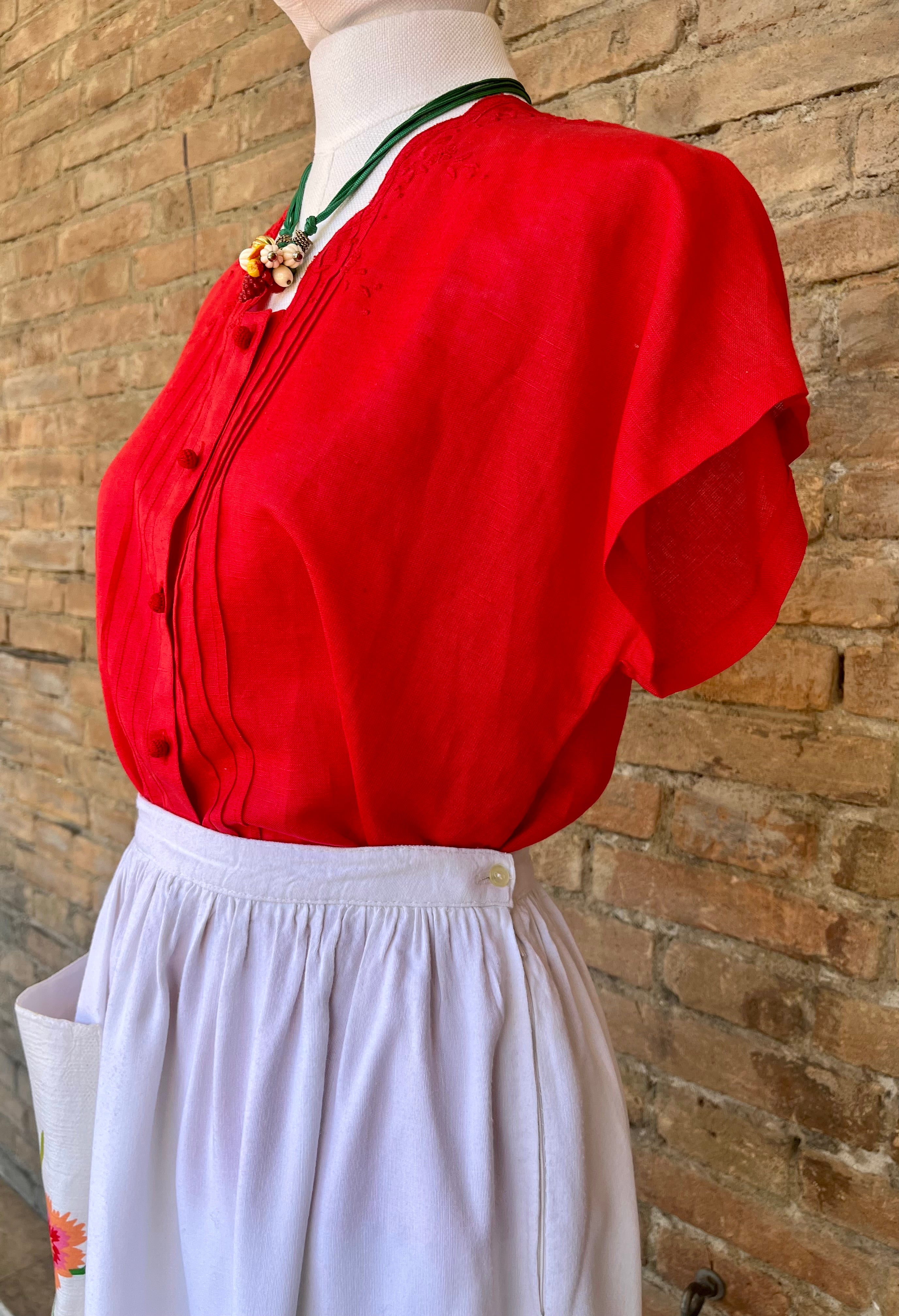 Camicia in misto lino e cotone