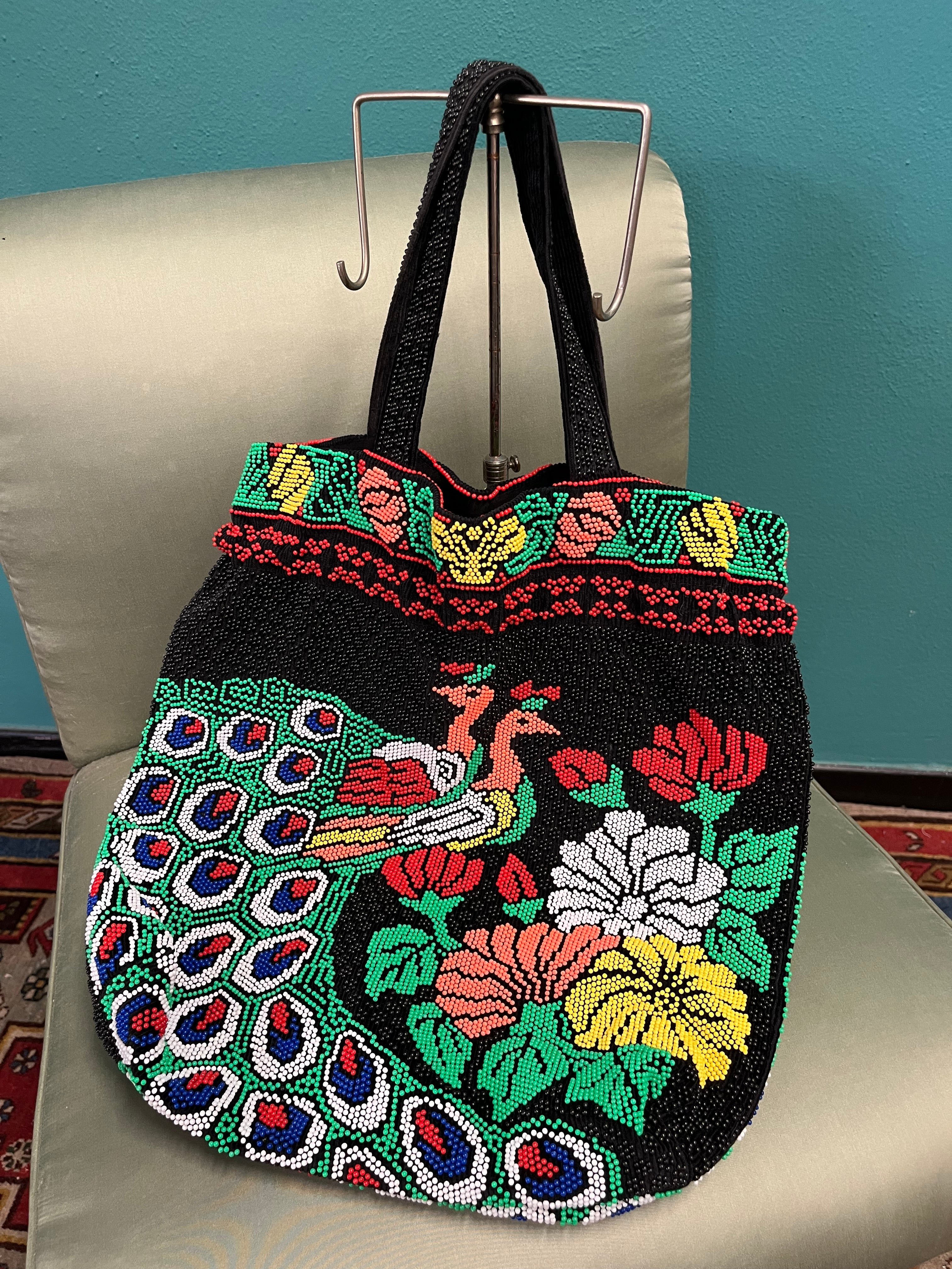 Shopping bag in perline