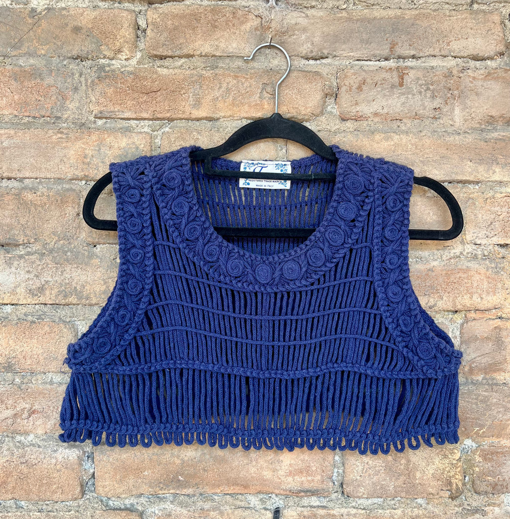 Top Crochet in cotone