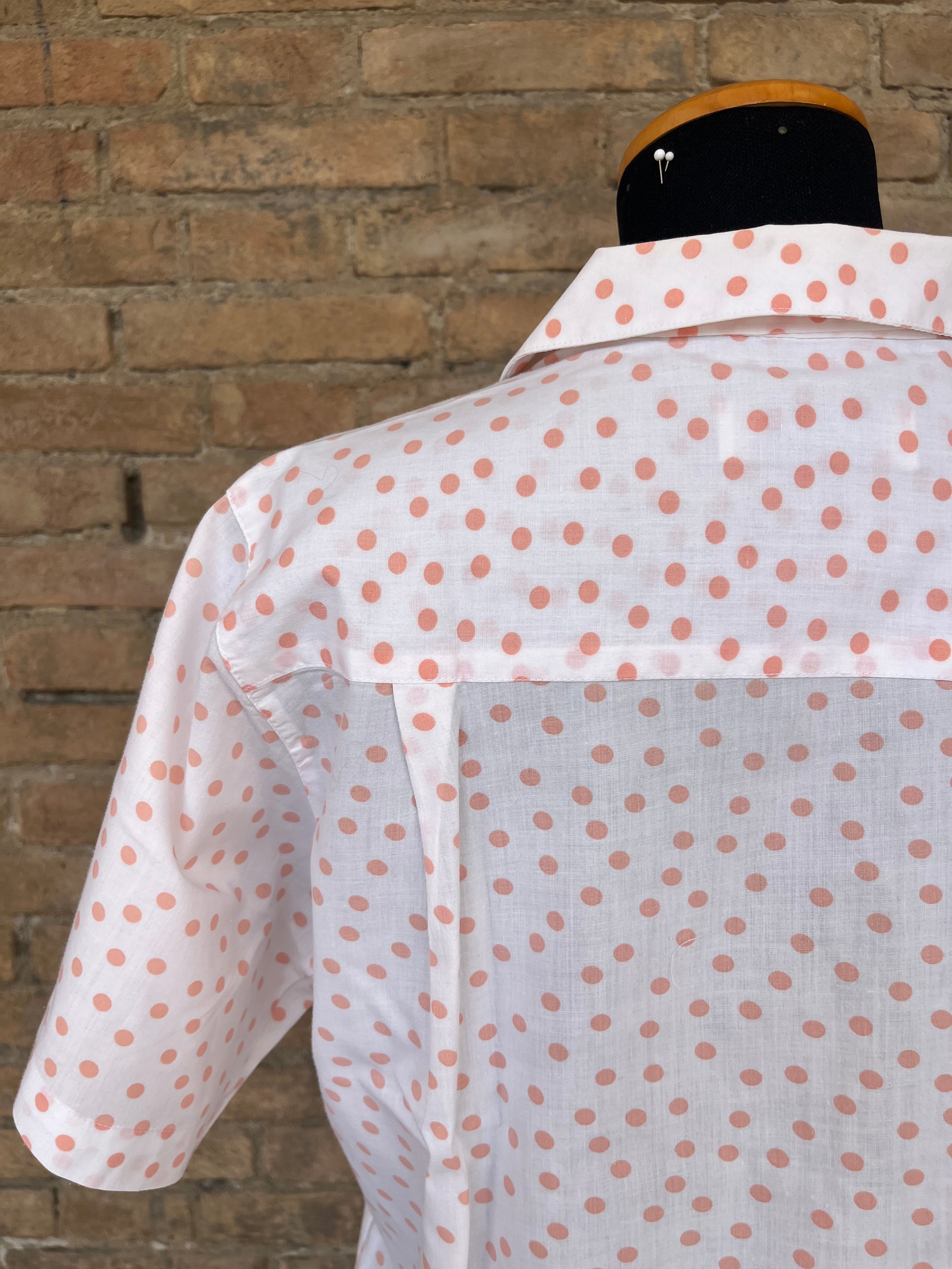 Camicia di cotone  a pois