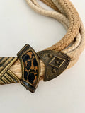 Cintura stile etnico ottone e corda